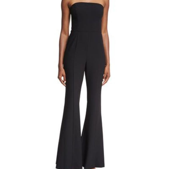 Black Halo Miller Strapless Jumpsuit Sz 10‎ - Picture 1 of 3